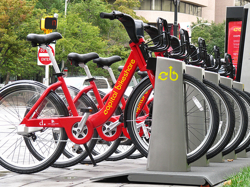 D.C.'s Capital Bikeshare is currently the U.S.'s largest bike-sharing program. Photo: James Schwartz via Flickr.