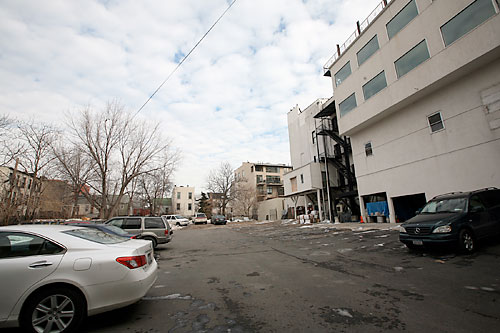 The owners of the Grand Prospect Hall want to turn the next door parking lot into a 400-space garage and hotel. Photo: Bess Adler/Brooklyn Paper.