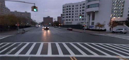 A pedestrian was critically injured Monday at Surf Ave. and W. 29th St. in Coney Island. The driver later surrendered to police. Image: Google Maps