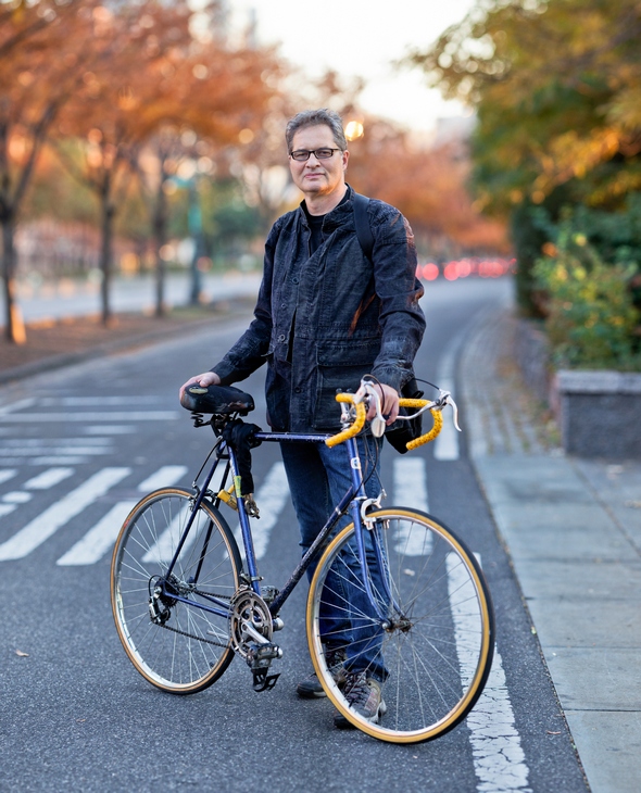 Ed Lederman bike portrait