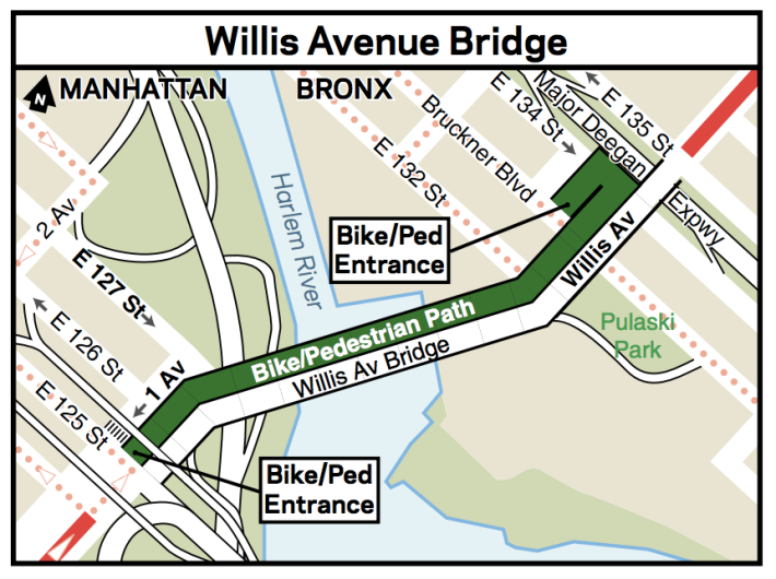 If it looks like a bike path and is marked as a bike path, NYPD will ticket you for cycling on it. Image: DOT