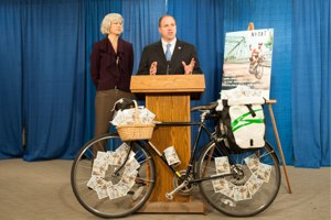 State Senator Tim Kennedy, of Buffalo, and TSTC's Nadine Lemmon. Photo: Rohan Parikh