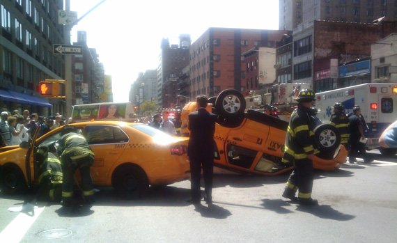 Hard to see a downside to preventing ##http://www.streetsblog.org/2009/08/28/another-view-of-yesterdays-cab-crash/##scenarios like this##. Photo: Trish Naudon-Thomas