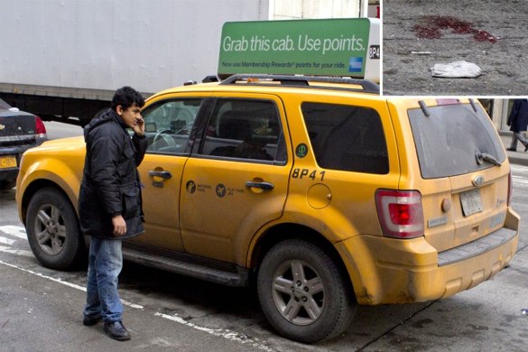 It's unclear if this cab driver was violating traffic laws when he ran over a pedestrian, but Post reporters do not appear to be paying attention.