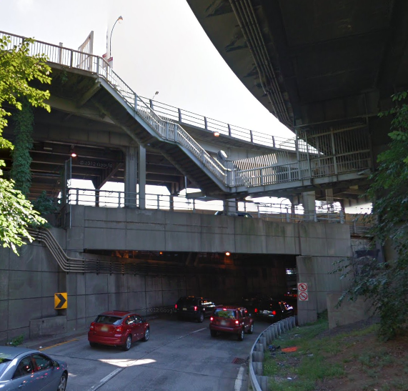 Say goodbye to these stairs on the George Washington Bridge path...in 2024. Photo: Google Maps