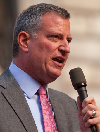Bill de Blasio wants to talk housing, but not as much about transportation infrastructure. Photo: Kevin Case/Flickr