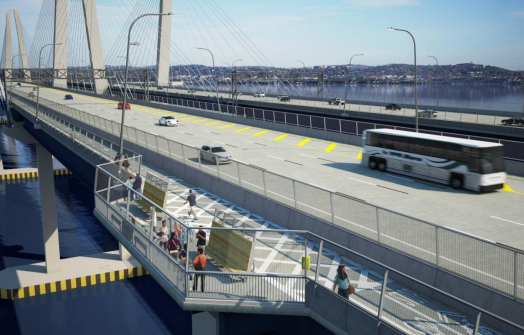 That bus now has $20 million behind it, but more work remains before service can begin. Image: Tappan Zee Constructors/HDR Engineering