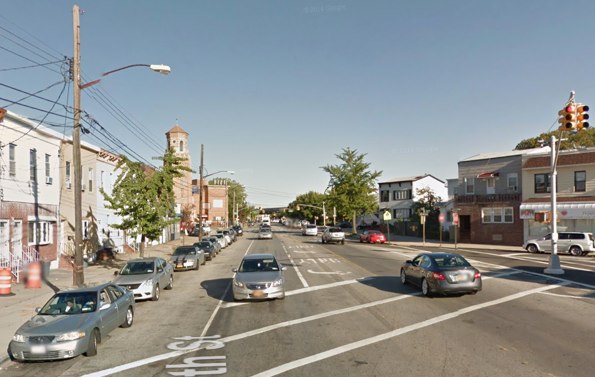 Drivers have killed at least five pedestrians and cyclists on Rockaway Boulevard since January 2013. Image: Google Maps