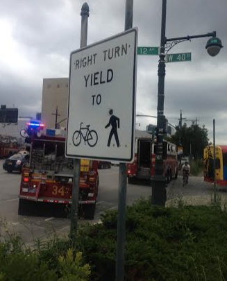 By declining to determine what caused a collision between a bus driver and a greenway cyclist, NYPD failed to take steps that could prevent future injuries. Photo: Hilda Cohen