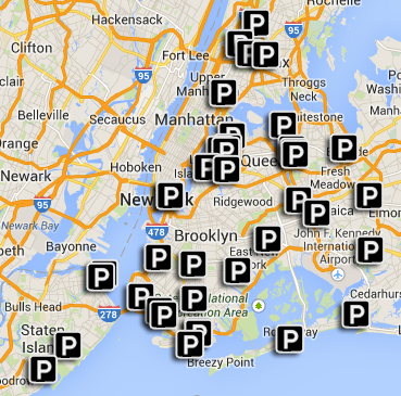 DOT owns 39 parking lots and garages in all five boroughs. Many of them could be affordable housing sites, if Mayor de Blasio follows through on his plan. Image: DOT