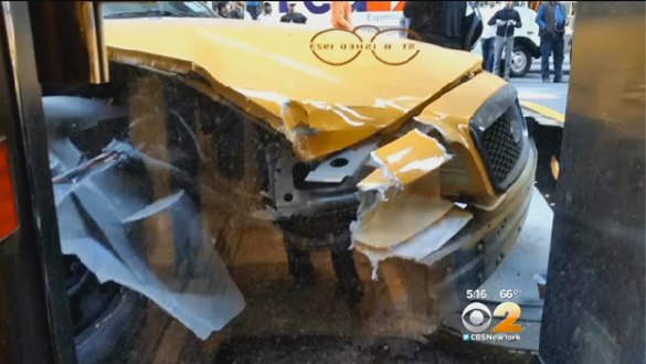 TLC vehicles were involved in thousands of crashes in the months after Cooper’s Law took effect. The TLC has applied the law two times. Image: CBS 2