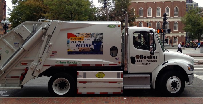 Making side guards standard equipment for new DSNY trucks would encompass the whole fleet in about seven or eight years. Photo: City of Boston