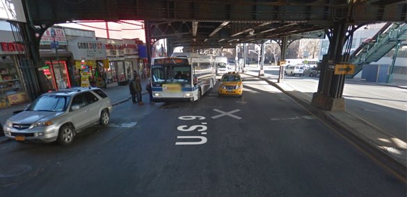 In 2014 drivers injured more than one pedestrian a week, on average, on the 15-block segment of Broadway where Daniel Cabrera was killed. Image: Google Maps