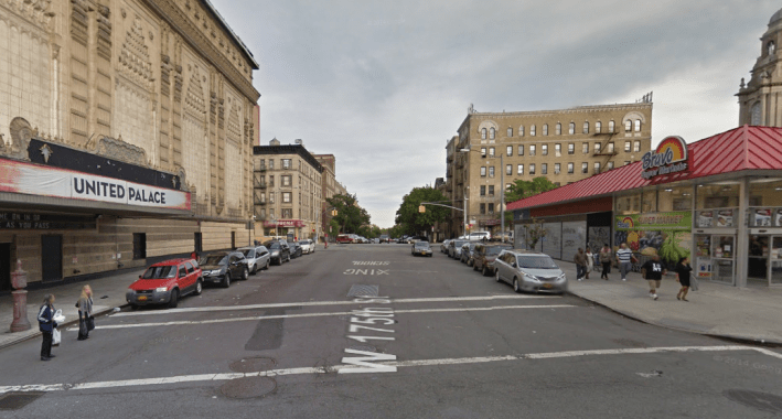 Today, 175th Street is an extra-wide asphalt expanse. Photo: Google Maps