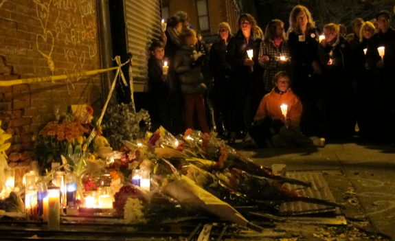 Vigil for Lucian Merryweather, November 5, 2013. Photo: Fort Greene Focus/Ben Brody/Flickr