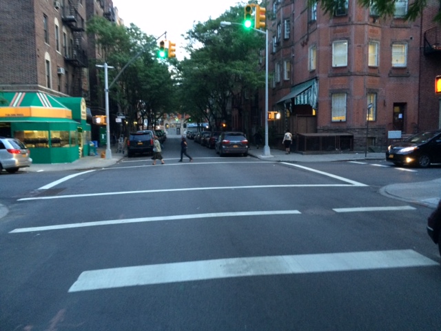 The Driggs Avenue bike lane. Photo: Stephen Miller