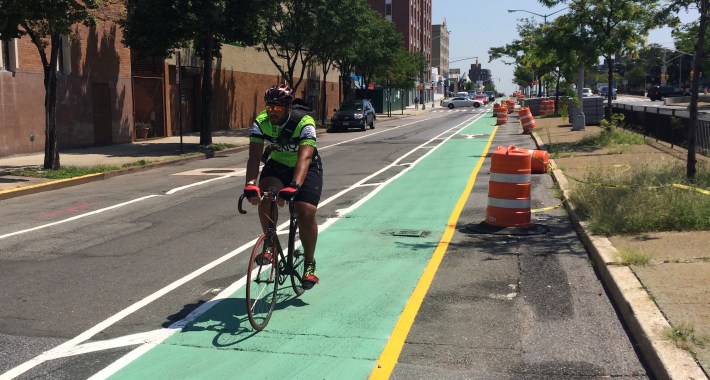 Behold the Queens Boulevard bike lane. Photo: Stephen Miller