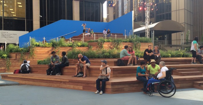 The new terraced seating area. Photo: Stephen Miller