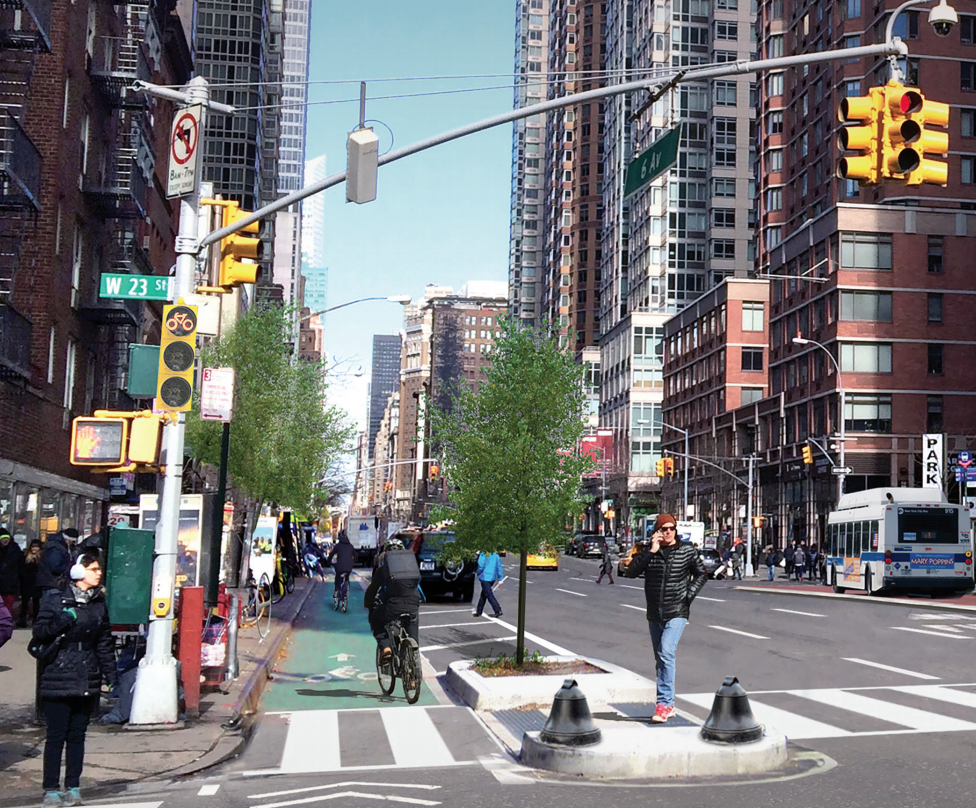 DOT Commits to Sixth Ave Protected Bike Lane From 14th to 33rd Streets Streetsblog New York City