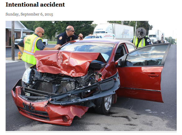 Even when a motorist is accused of intentionally causing a crash, the press calls it an “accident.” Advocates are hoping the Associated Press will help change that. Image: Shelbyville Times-Gazette