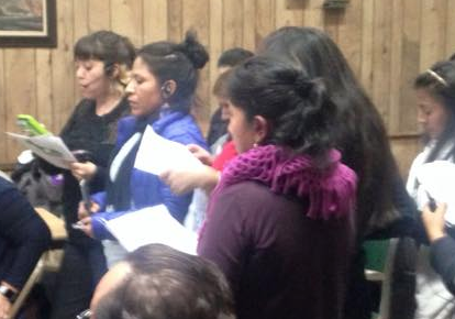 A group of Corona women demanded a safer 111th Street at CB 4's monthly meeting on Tuesday. Photo: Queens Bike Initiative
