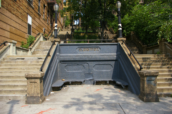 The stairway in 2008.