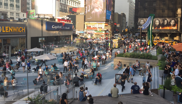 Here's what happens when you close a street to car traffic in one of the busiest parts of the city. Photo: David Meyer