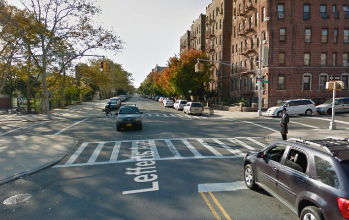 A private trash carter struck and critically injured a cyclist at this intersection last night. Photo: Google Maps