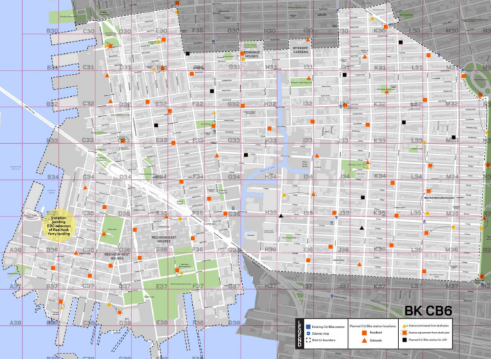 The eleven "infill" stations added by DOT after the initial station map was approved are marked in black. Image: DOT