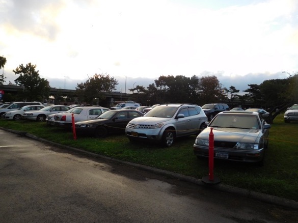 Once there were green fields. Now it's U.S. Open spectator parking. Photo: Rich Furlong