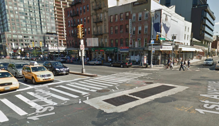 East Houston and First Avenue in June 2011. Photo: Google Maps