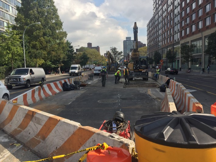 Still working at East Houston and Bowery. Photo: David Meyer