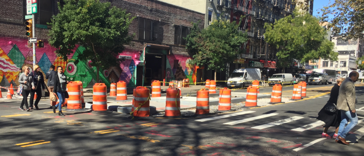 New room for pedestrians at Broome Street. Photo: David Meyer