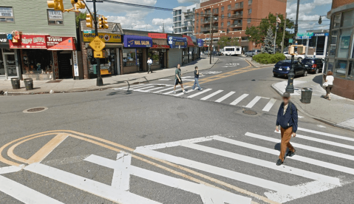 The same intersection, before DOT's project was implemented. Photo: Google Maps
