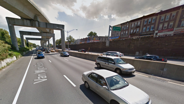 Widening the Van Wyck Expressway won't make it less congested. Photo: Google Maps