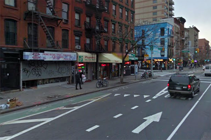 The First Avenue mixing zone where a turning driver struck and killed Kelly Hurley. Google Maps