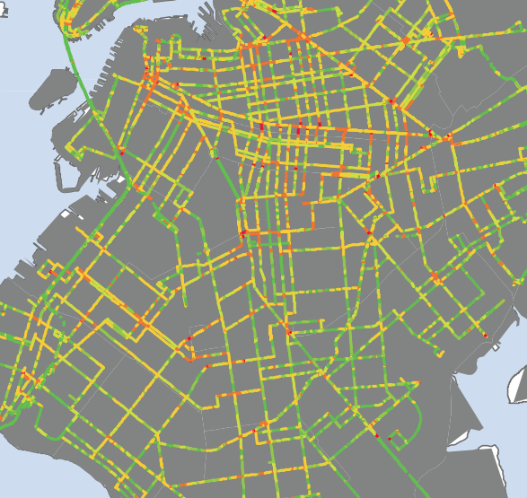 Tonight's Brooklyn Democratic Party congestion pricing forum is being held in the southeast -- as far away from the borough's most congested streets as possible. Image: DOT