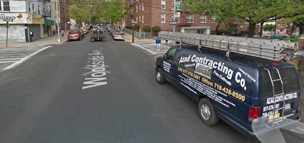 This 2012 Google photo shows how parked cars block sight lines for drivers turning from Woodside Avenue onto 57th Street.