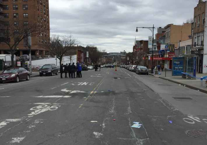 Looking west on 9th Street from Fifth Avenue, the site of yesterday's crash. Photo: Park Slope Neighbors