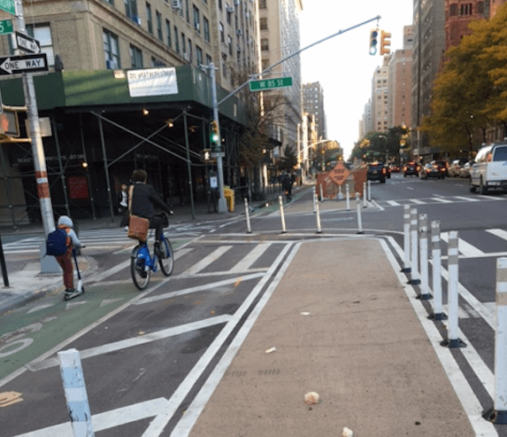 An "offset crossing" on the Upper West Side. Photo: Lisa Sladkus