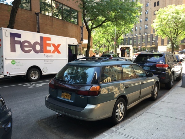 Curbs on Haven are currently reserved for car owners, illegally parked delivery drivers, and placard abusers. Photos: Brad Aaron