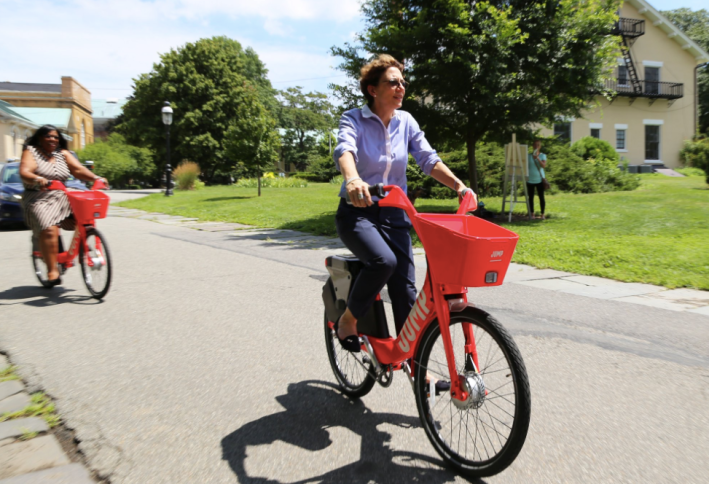 This pedal-assist bike is legal, but most delivery workers' bikes are not. Photo: DOT