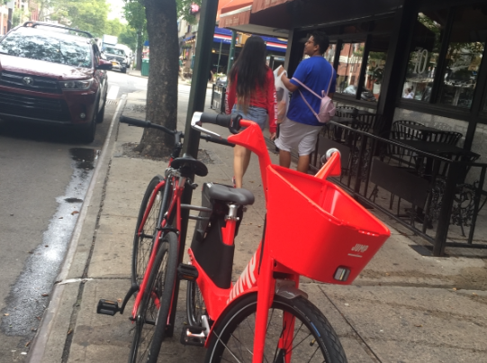 A JUMP pedal-assist electric bike on Arthur Avenue. Photo: David Meyer