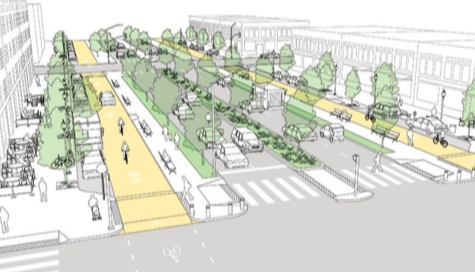 One proposal calls for filling the Prospect Expressway trench and building an at-grade boulevard like this one.