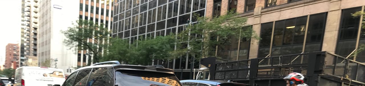 During the United Nations General Assembly, the "bike lane" is the road. Photo: Gersh Kuntzman