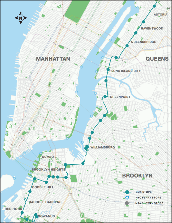 The proposed BQX route. Photo: Economic Development Corporation