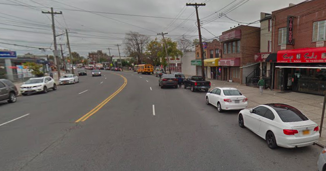 A speedy four-lane E. Tremont Avenue is the key danger in Throgs Neck. Photo: Google