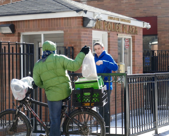 The irony of the NYPD crackdown was that Police Department employees often order food for delivery. Photo: Ben Verde