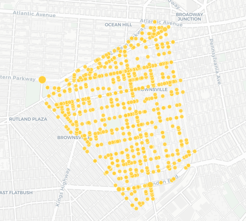 These are the non-injury causing crashes in Brownsville in just one year.