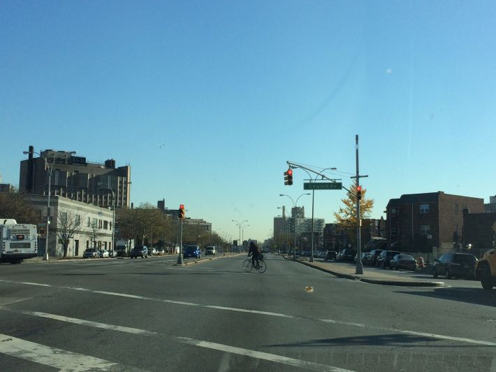 Brooklyn's Linden Boulevard is dangerously wide and ripe for a Vision Zero overhaul with protected bike lanes and shorter pedestrian crossings.